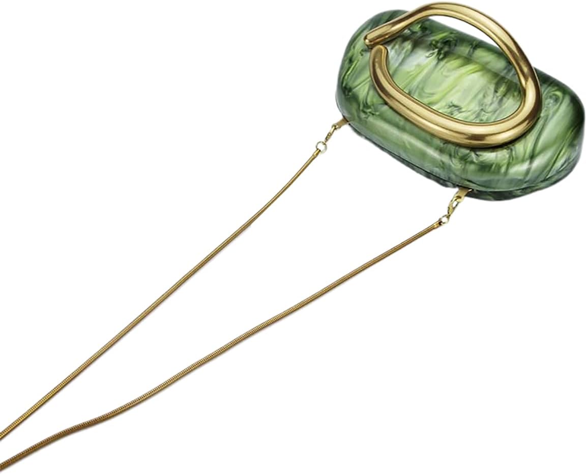 Acrylic Clutch Box Metal Handle