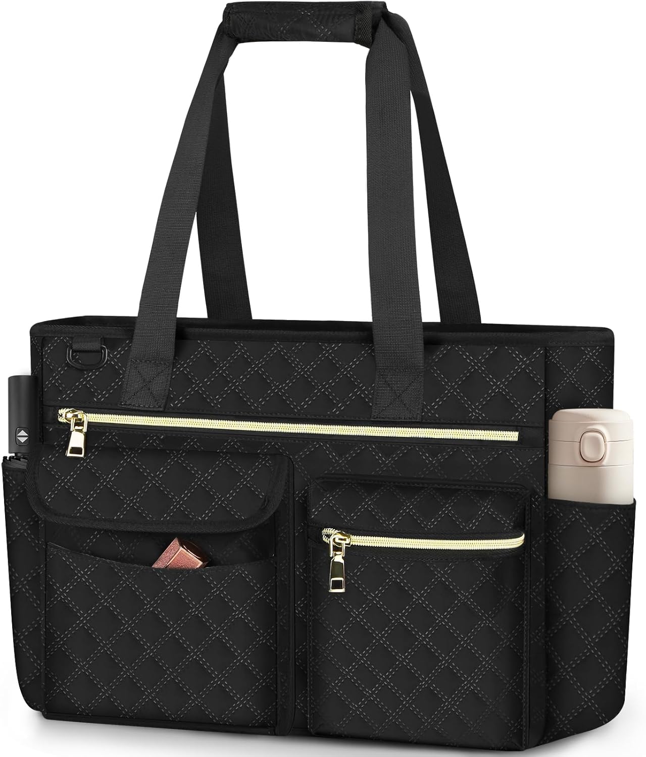 Tote Bag with Zipper Large 15.6 Inch Laptop