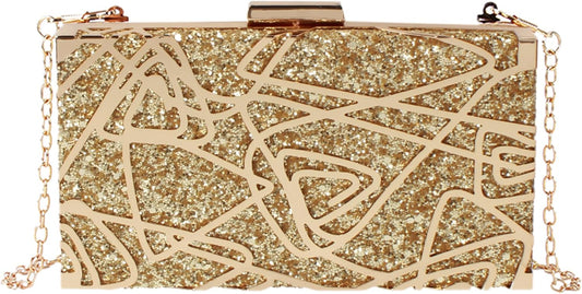 Lattice Pattern Metal Handbag