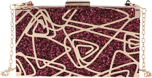 Lattice Pattern Metal Handbag