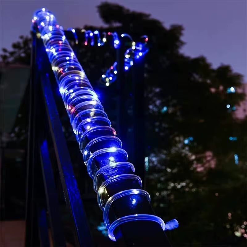 Solar Rope LED Lights Outdoor Garden Waterproof 8 Light Modes