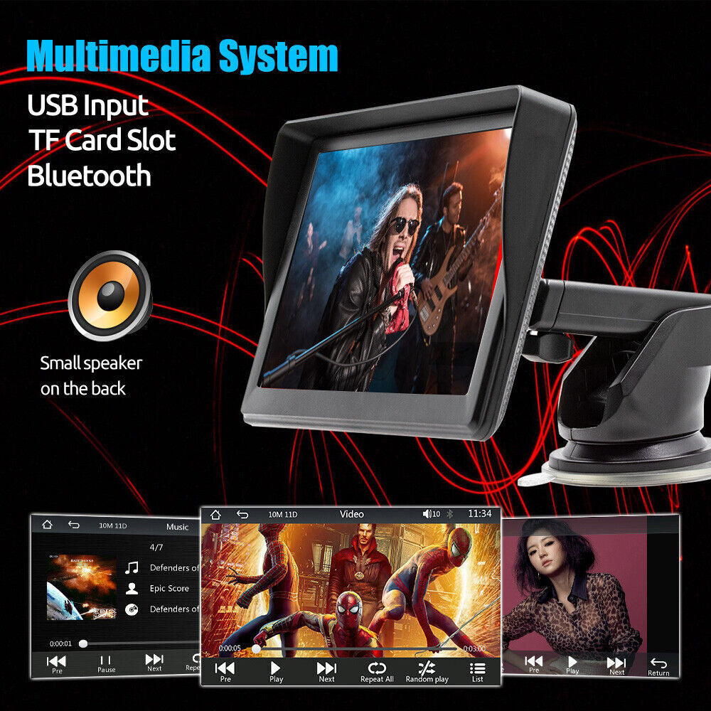 7" Portable Car Stereo Radio for Apple CarPlay Android Auto Bluetooth 