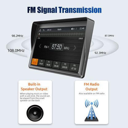 7" Portable Car Stereo Radio for Apple CarPlay Android Auto Bluetooth 