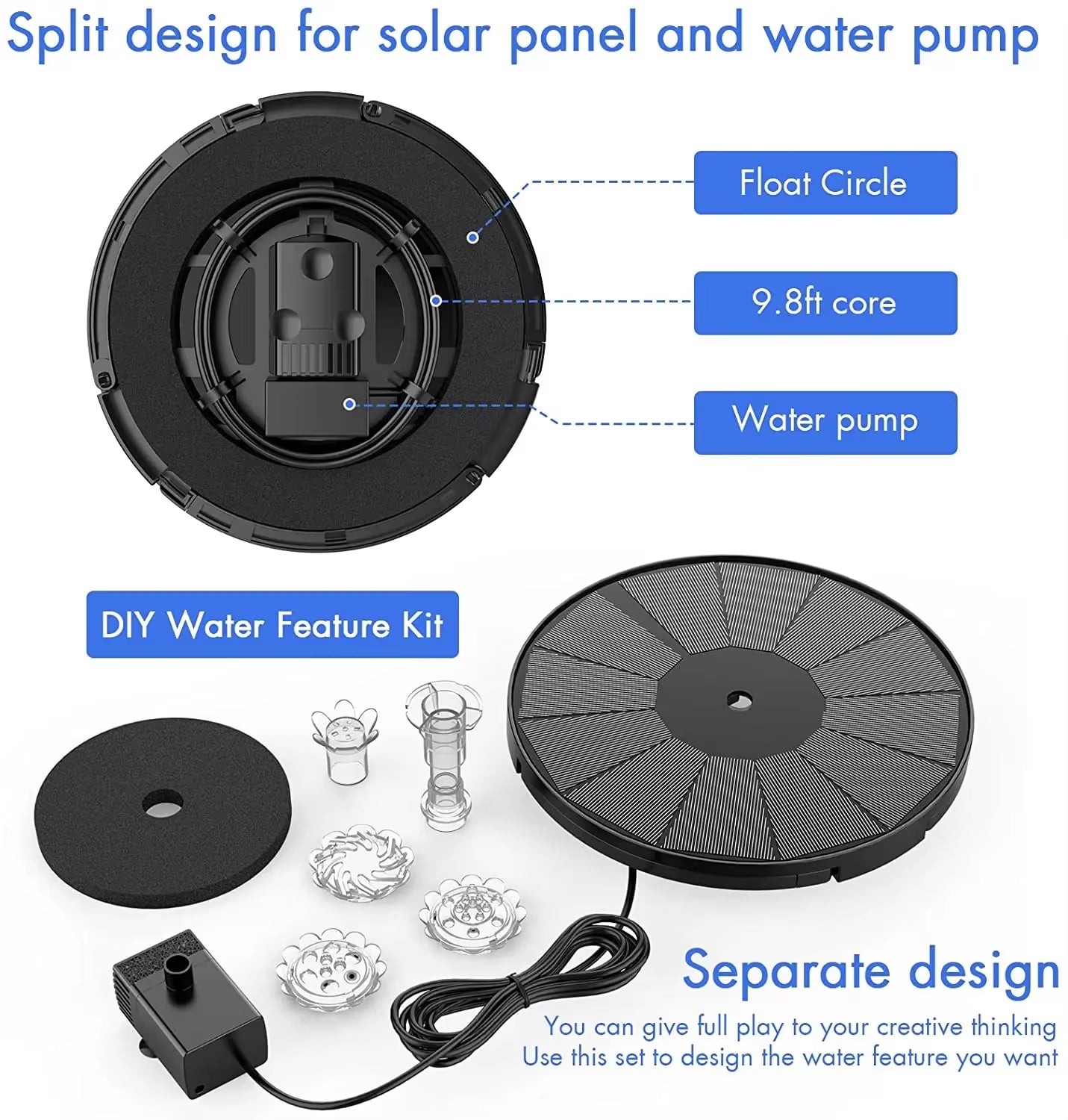 Solar Powered Fountain Pump, 3.5W 