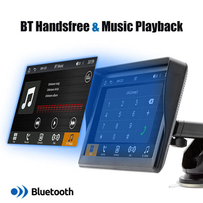 7" Portable Car Stereo Radio for Apple CarPlay Android Auto Bluetooth 