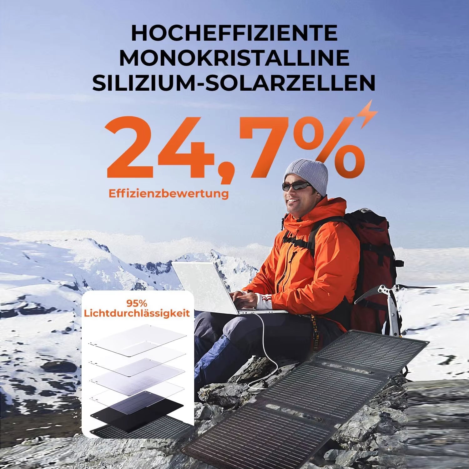 Solar Panel Foldable 35W Solar Panel Camping Solar Charger with USB-B PD 35 W, Type Max Solar Charger, Solar Module Folda