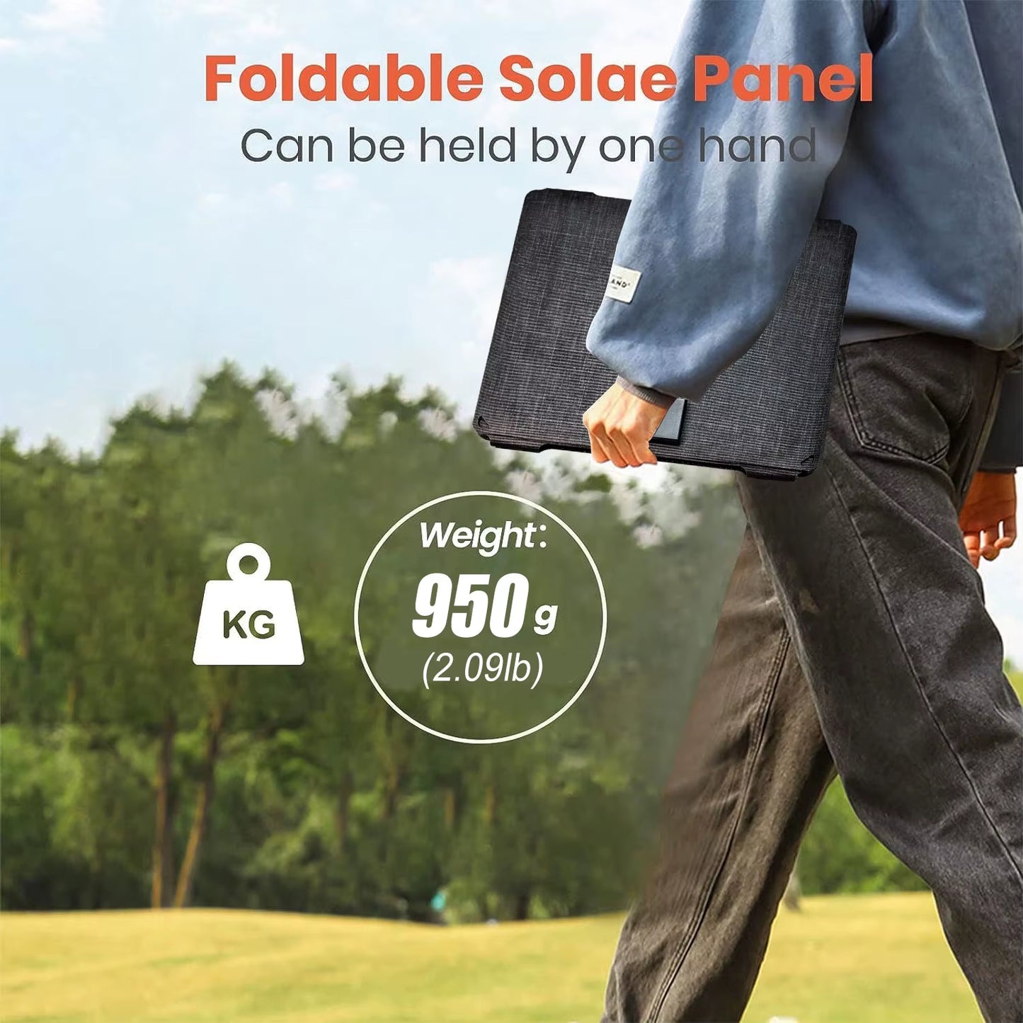 Solar Panel Foldable 35W Solar Panel Camping Solar Charger with USB-B PD 35 W, Type Max Solar Charger, Solar Module Folda