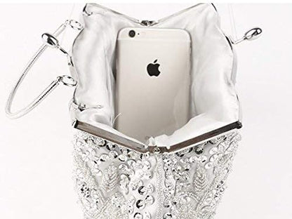 Beaded Sequin Design Clutch