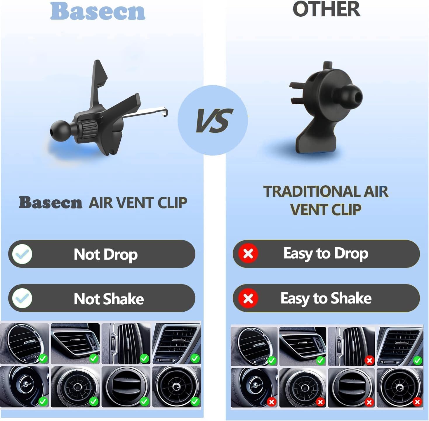 15W Fast Wireless Phone Charger, Car Wireless Phone Charger and Holder, Auto-Clamping Senser Hand Free, Rechargerable Battery, Suit for Car Office Kitchen, round Vent Friendly, Case Friendly