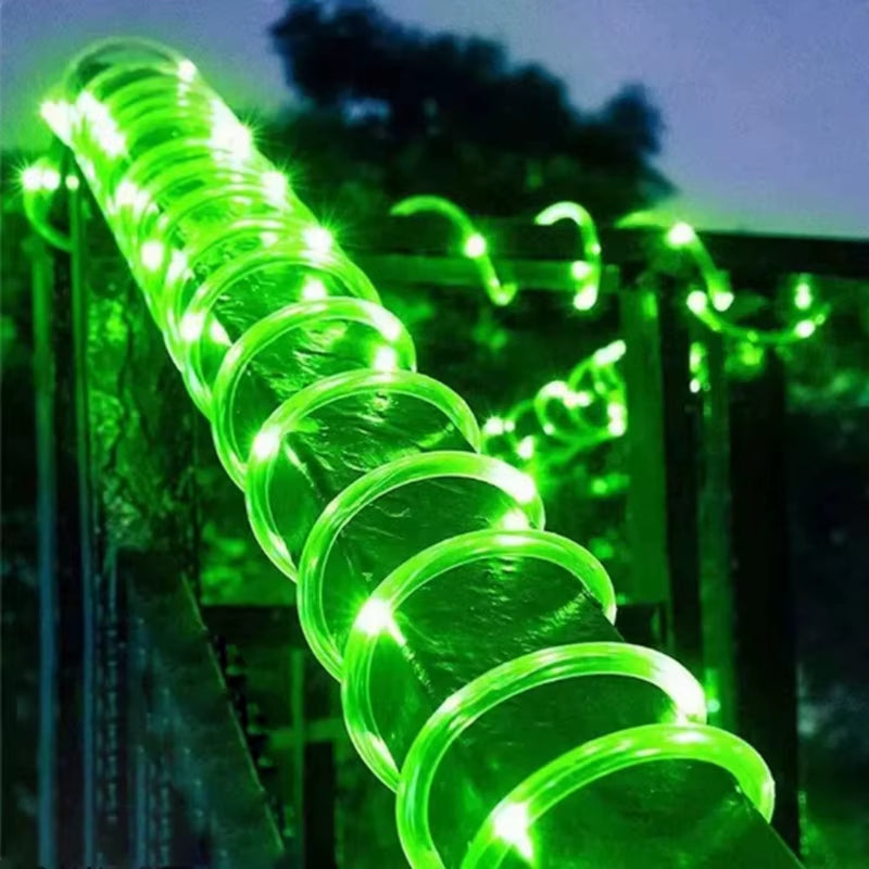 Solar Rope LED Lights Outdoor Garden Waterproof 8 Light Modes