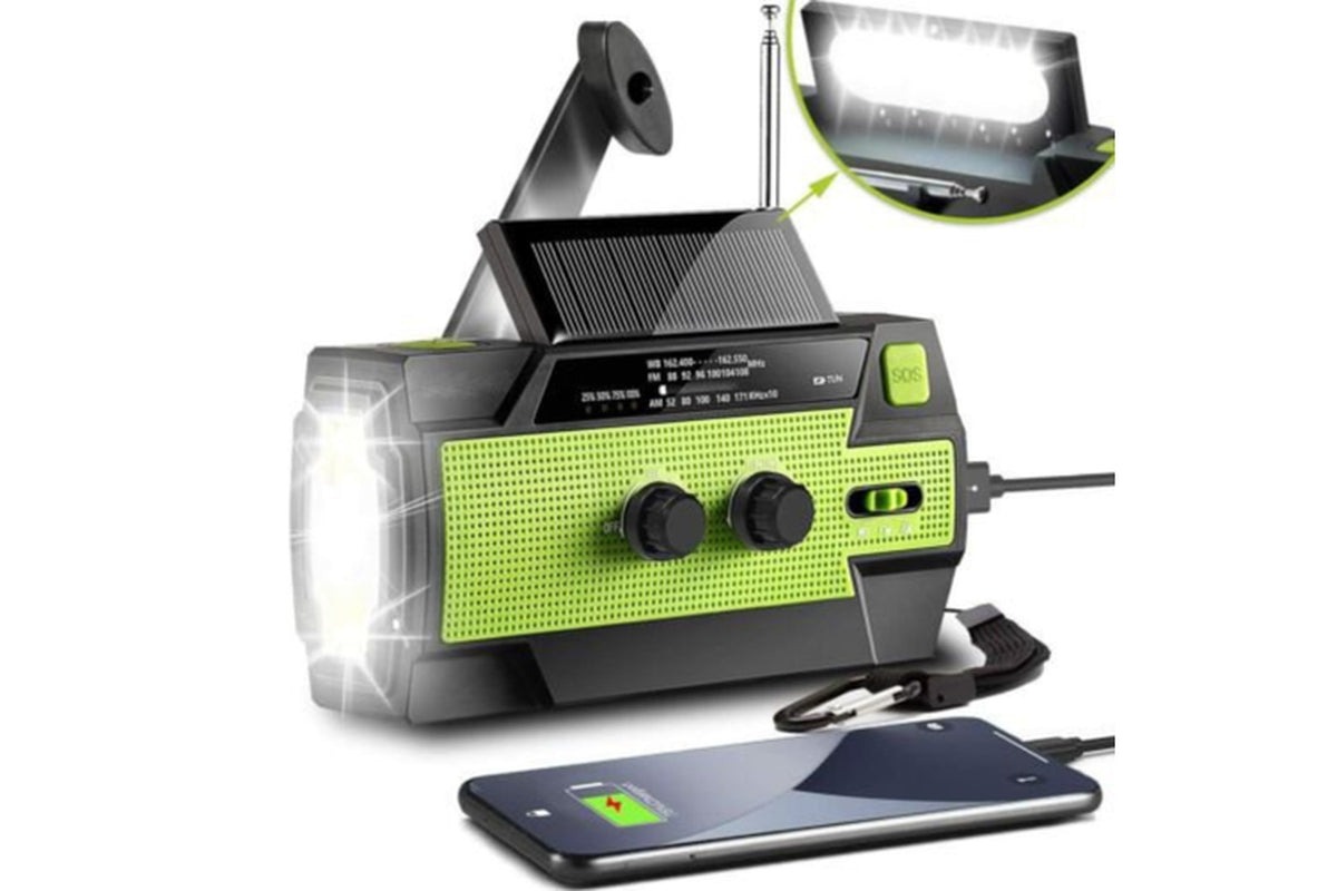 4000mAh Solar Hand Crank Radio Power Bank
