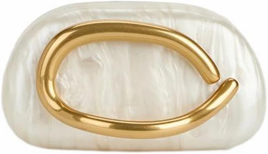 Acrylic Clutch Box Metal Handle