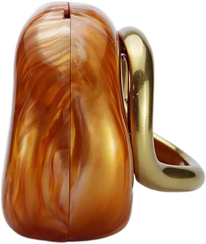 Acrylic Clutch Box Metal Handle