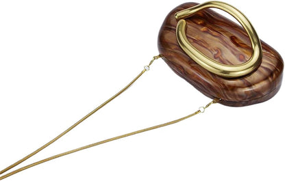 Acrylic Clutch Box Metal Handle