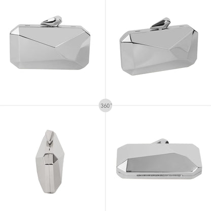 Lattice Pattern Metal Handbag