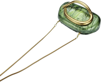 Acrylic Clutch Box Metal Handle