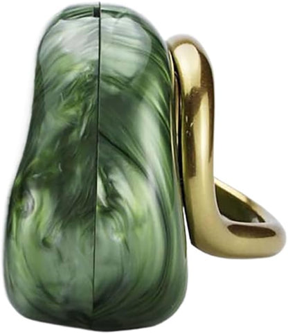 Acrylic Clutch Box Metal Handle