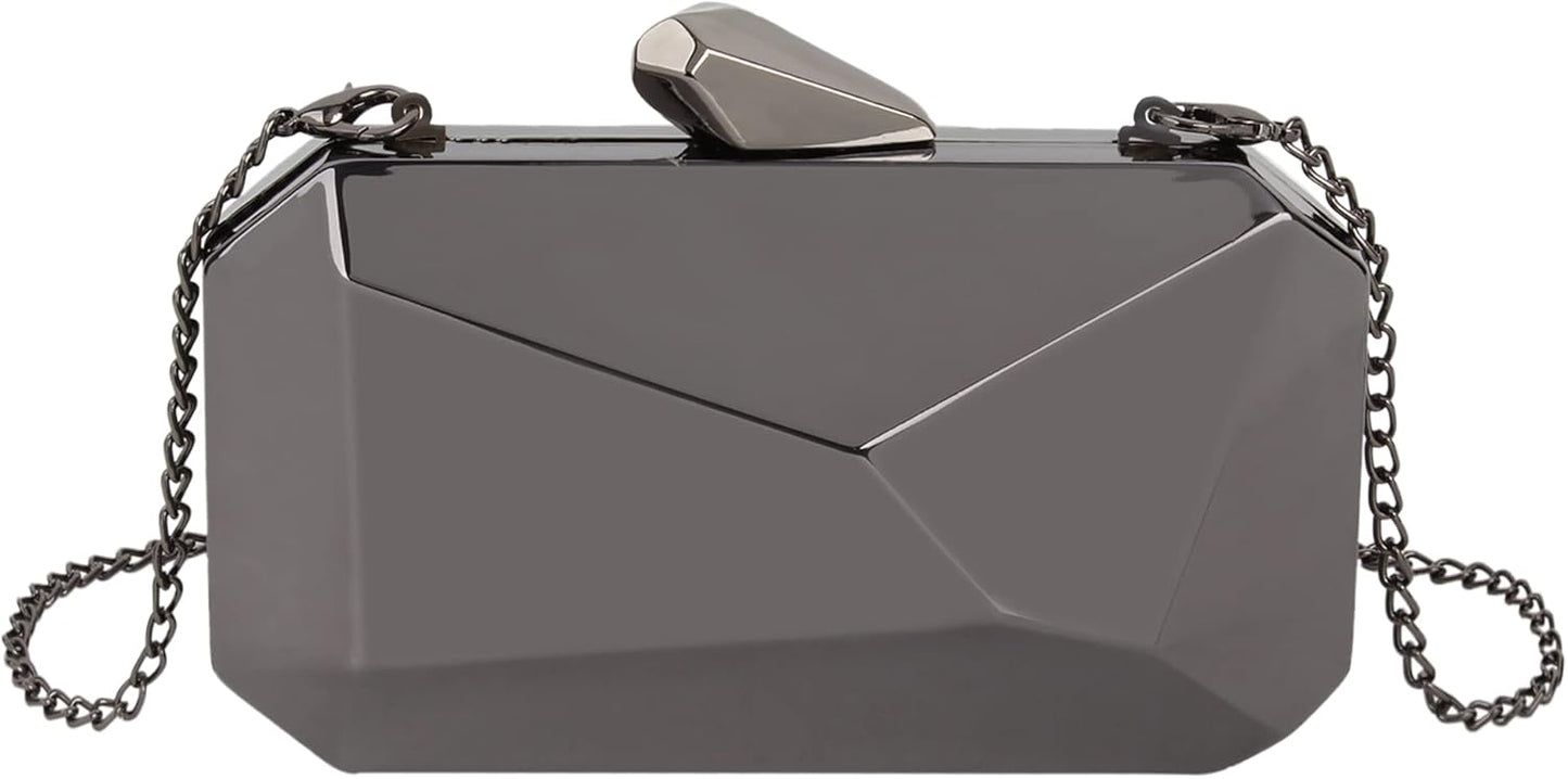 Lattice Pattern Metal Handbag