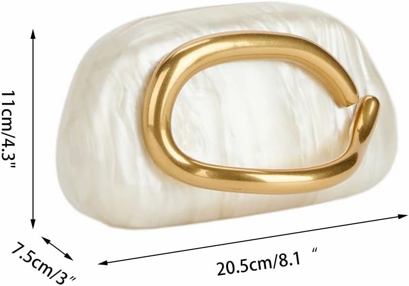 Acrylic Clutch Box Metal Handle