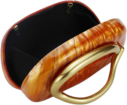 Acrylic Clutch Box Metal Handle