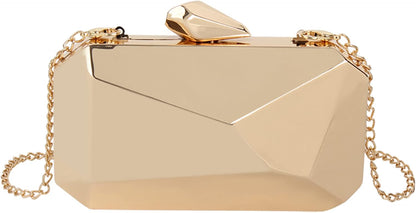 Lattice Pattern Metal Handbag