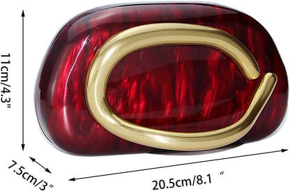 Acrylic Clutch Box Metal Handle