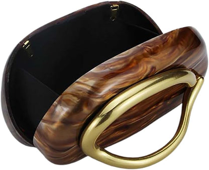 Acrylic Clutch Box Metal Handle