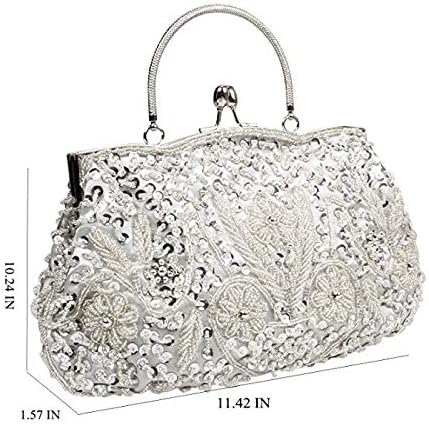 Beaded Sequin Design Clutch