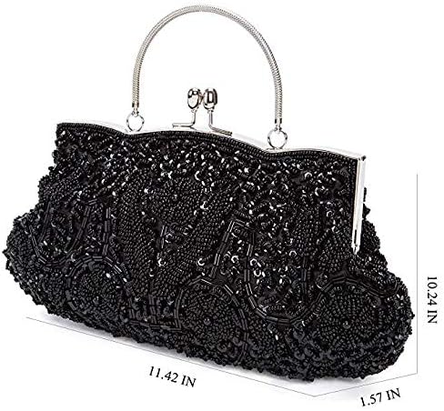 Beaded Sequin Design Clutch