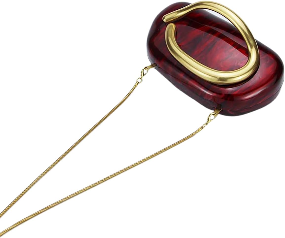 Acrylic Clutch Box Metal Handle