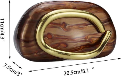 Acrylic Clutch Box Metal Handle