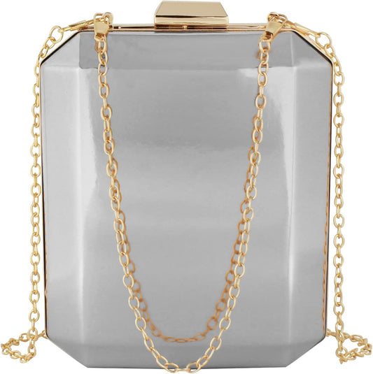 Lattice Pattern Metal Handbag