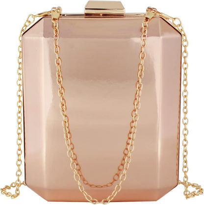 Lattice Pattern Metal Handbag