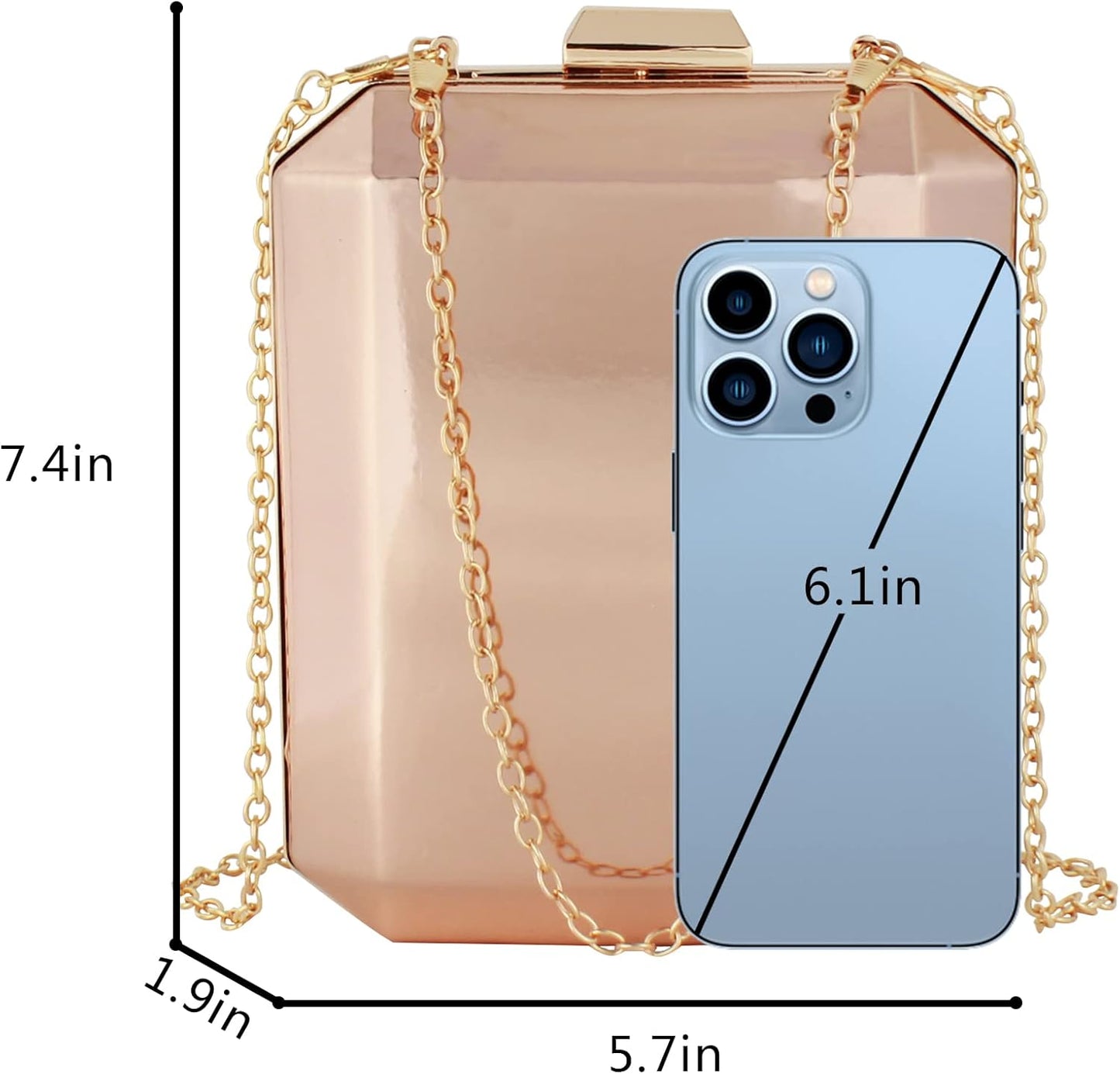 Lattice Pattern Metal Handbag