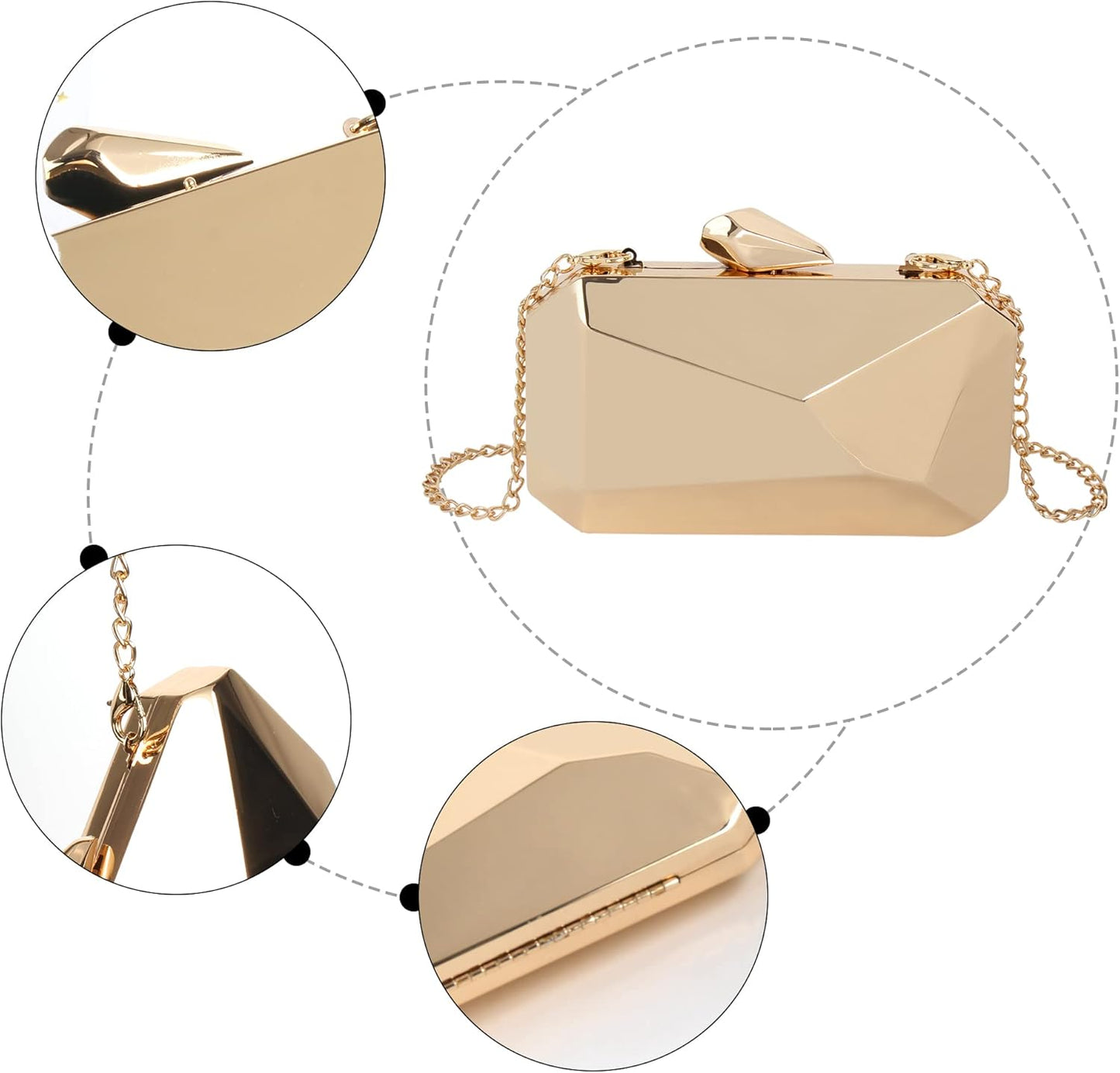 Lattice Pattern Metal Handbag