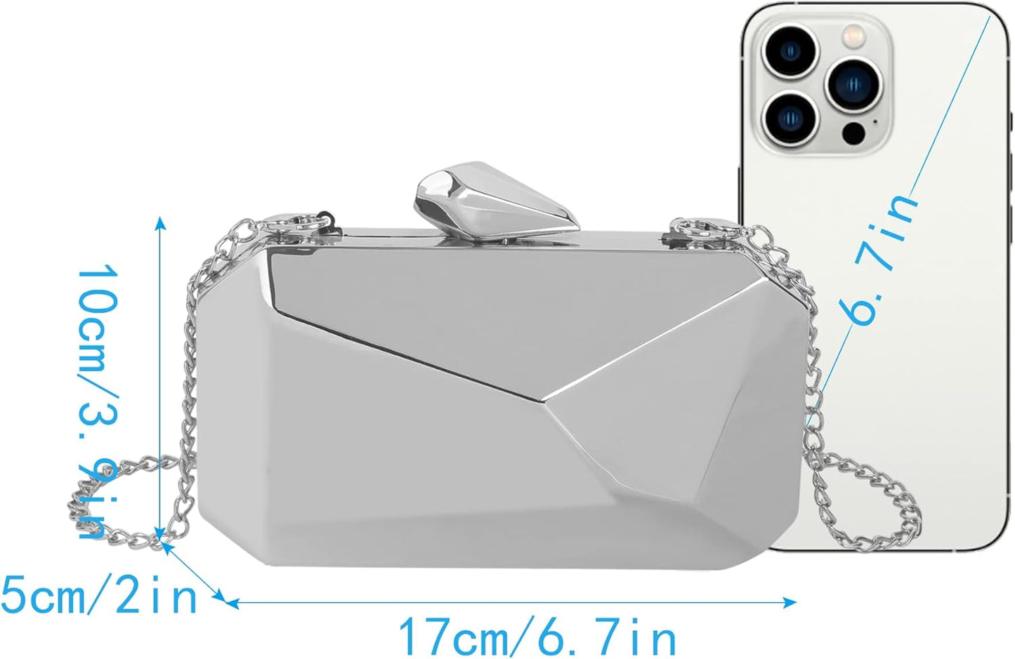 Lattice Pattern Metal Handbag