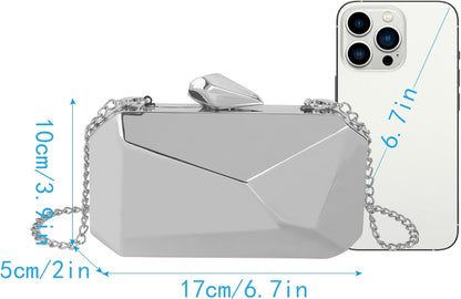 Lattice Pattern Metal Handbag