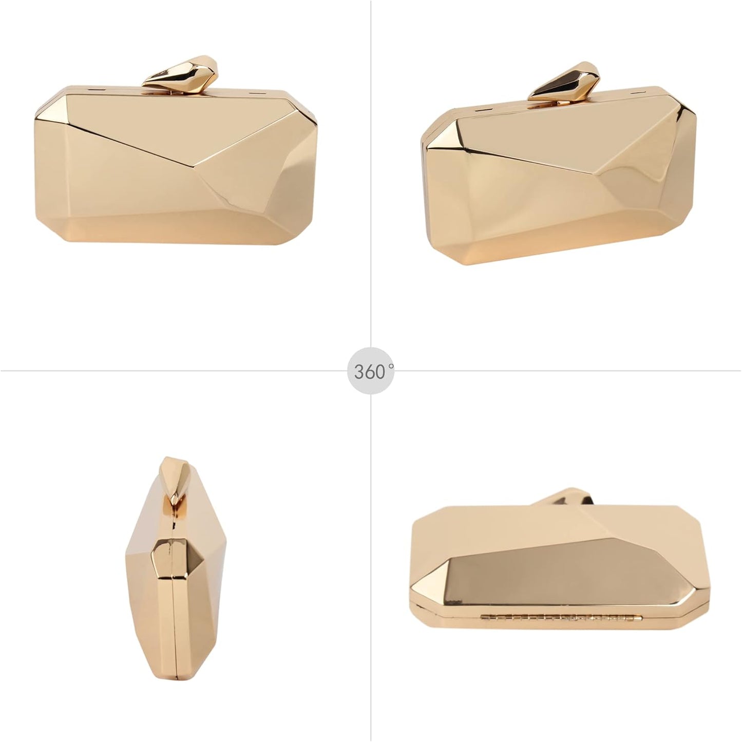 Lattice Pattern Metal Handbag