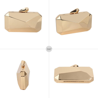 Lattice Pattern Metal Handbag