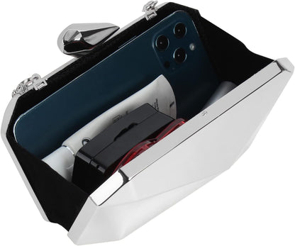 Lattice Pattern Metal Handbag