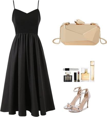 Lattice Pattern Metal Handbag