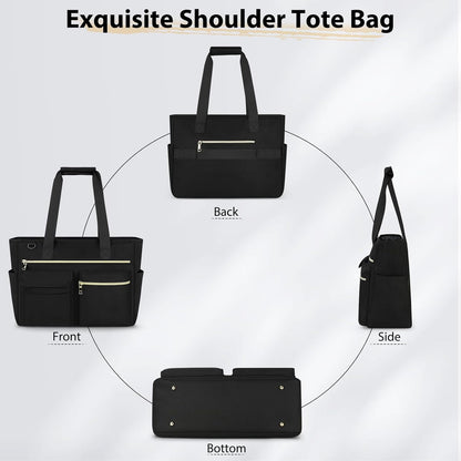 Tote Bag with Zipper Large 15.6 Inch Laptop