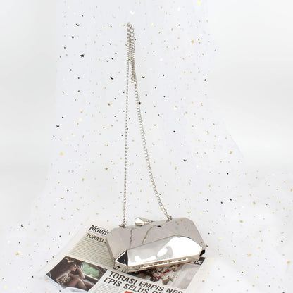 Lattice Pattern Metal Handbag