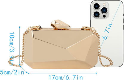 Lattice Pattern Metal Handbag