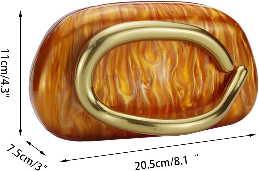 Acrylic Clutch Box Metal Handle