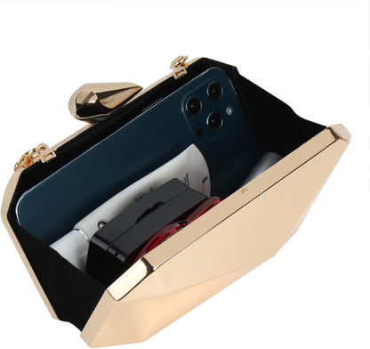 Lattice Pattern Metal Handbag