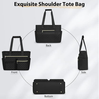 Tote Bag with Zipper Large 15.6 Inch Laptop
