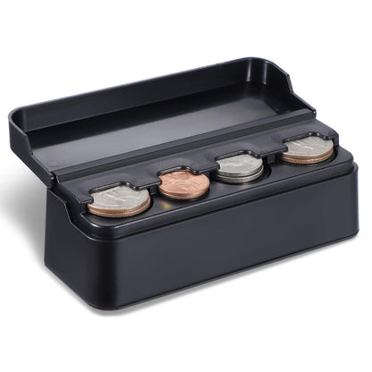 2X Portable Car Coin Holder Mini Change Storage Box Interior Organizer Container