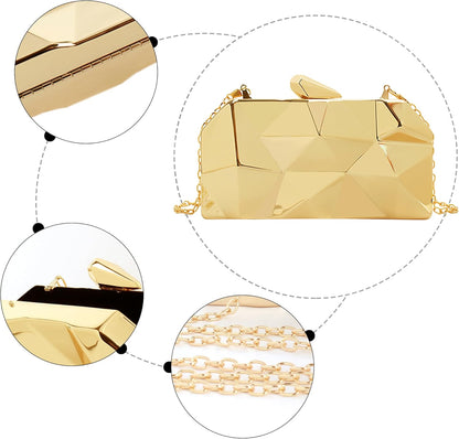 Lattice Pattern Metal Handbag