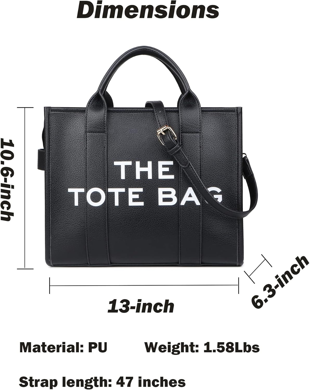 PU Leather Tote Bag
